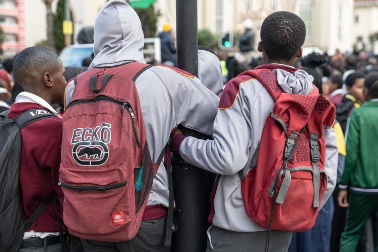 South African schoolchildren learning together