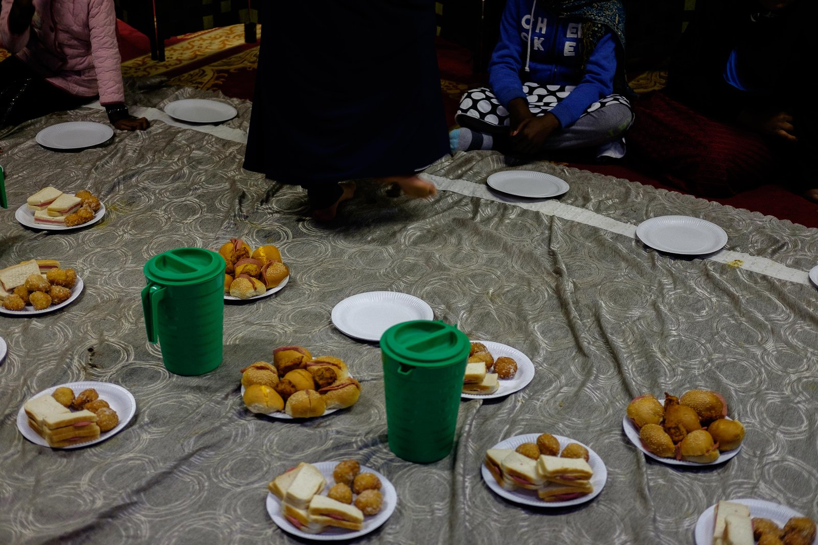 Shared food arranged for a Cape Town community iftar