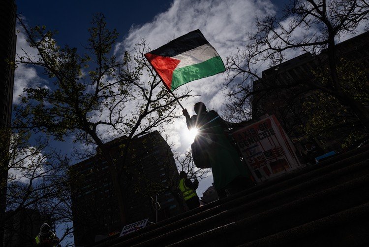 A Cape Town solidarity gathering in support of Palestinians