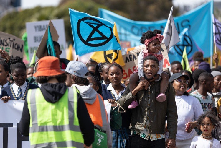 A peaceful youth campaign in a South African public space